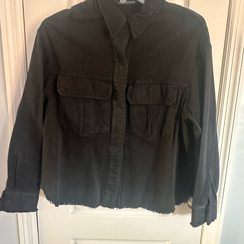 Zara Black Utility Jacket